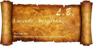 Laczkó Brigitta névjegykártya